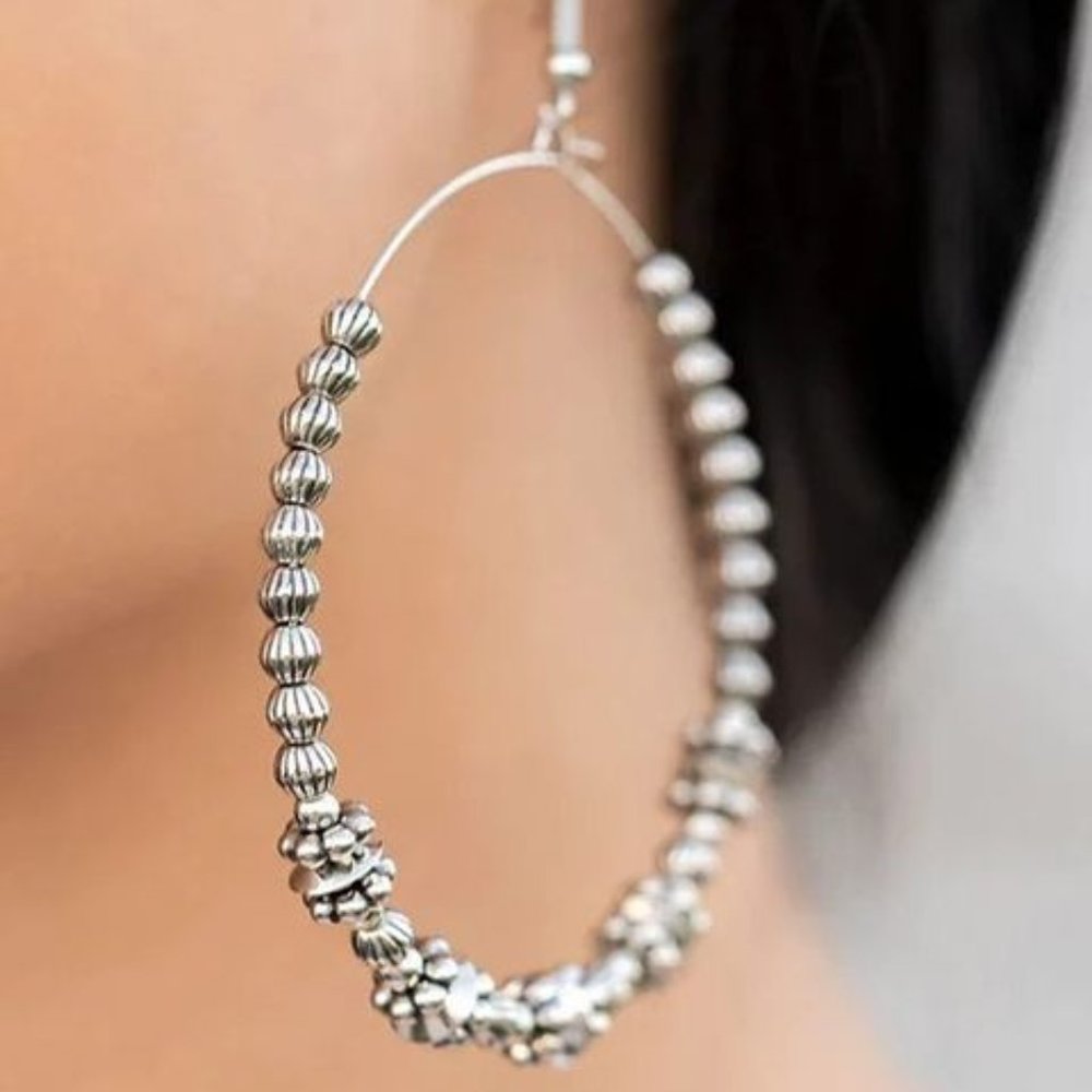 Earrings, Silver, Wire Hoop